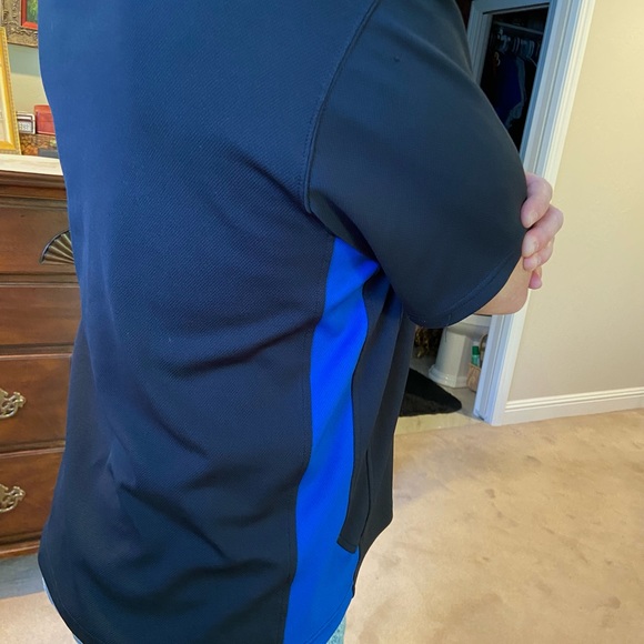 NEW BALANCE Mens M Black Blue Short Sleeve Workout Top & Jacket Set Great Look! - Picture 7 of 14